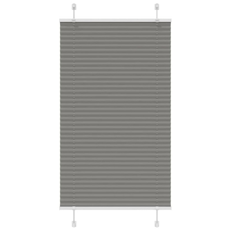 vidaXL Πλισέ περσίδα Ανθρακί 80x100 cm Πλάτος υφάσματος 79,4 cm