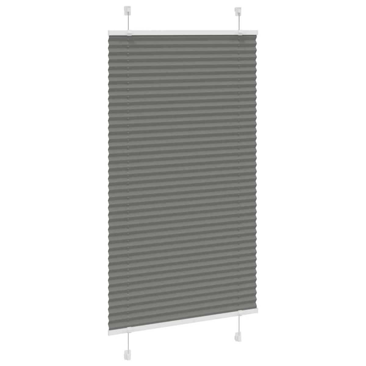 vidaXL Πλισέ περσίδα Ανθρακί 80x100 cm Πλάτος υφάσματος 79,4 cm