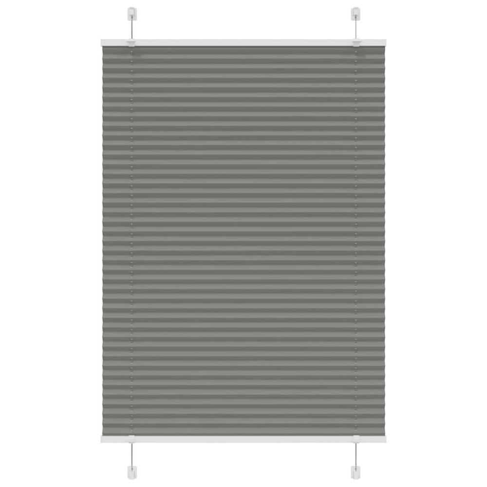 vidaXL Πλισέ περσίδα Ανθρακί 100x100 cm Πλάτος υφάσματος 99,4 cm