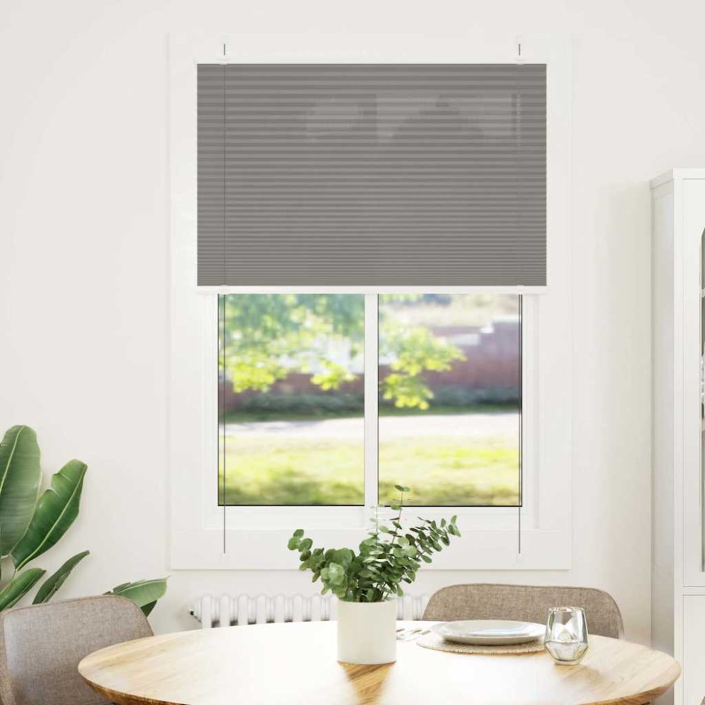 vidaXL Πλισέ περσίδα Ανθρακί 100x100 cm Πλάτος υφάσματος 99,4 cm