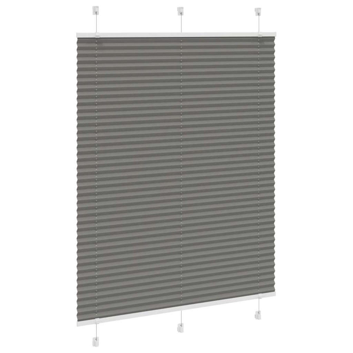 vidaXL Πλισέ περσίδα Ανθρακί 105x100 cm Πλάτος υφάσματος 104,4 cm