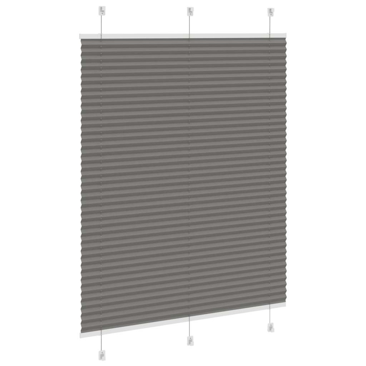 vidaXL Πλισέ περσίδα Ανθρακί 105x100 cm Πλάτος υφάσματος 104,4 cm