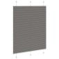 vidaXL Πλισέ περσίδα Ανθρακί 105x100 cm Πλάτος υφάσματος 104,4 cm