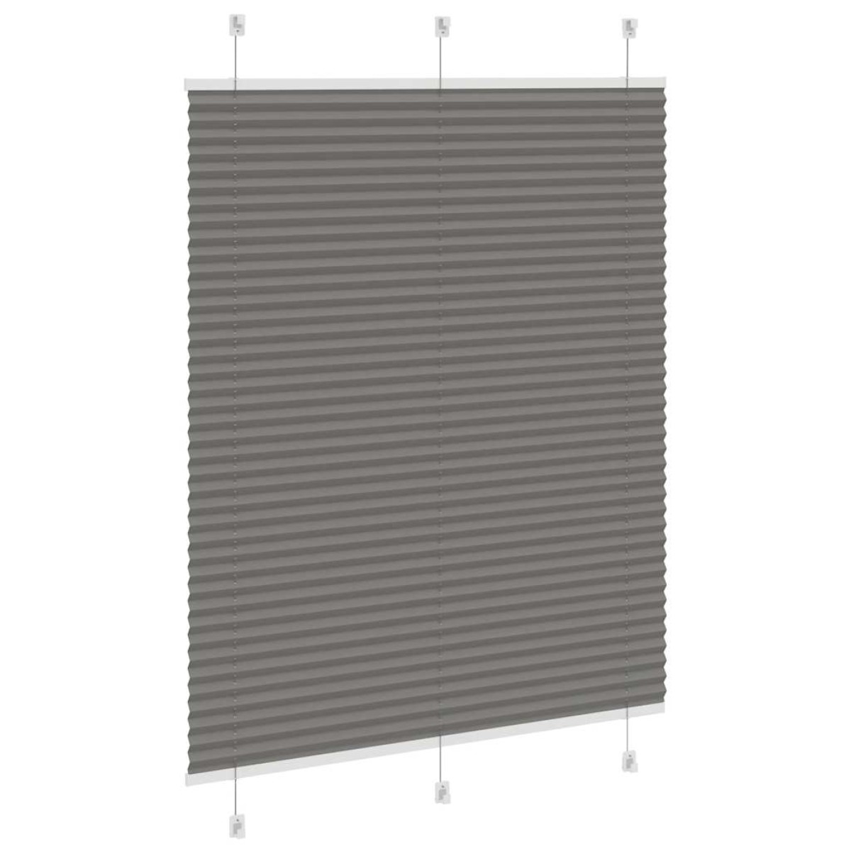 vidaXL Πλισέ περσίδα Ανθρακί 110x100 cm Πλάτος υφάσματος 109,4 cm