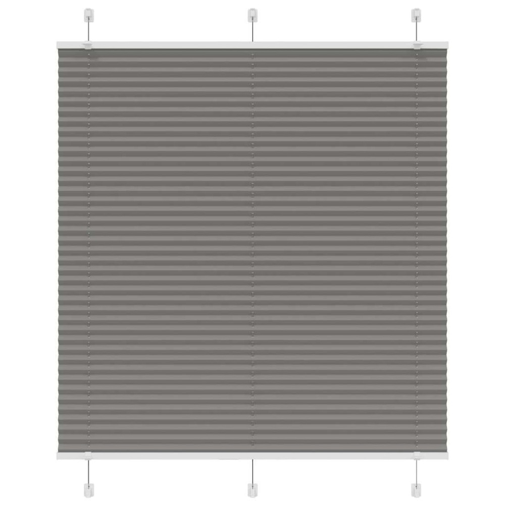 vidaXL Πλισέ περσίδα Ανθρακί 115x100 cm Πλάτος υφάσματος 114,4 cm