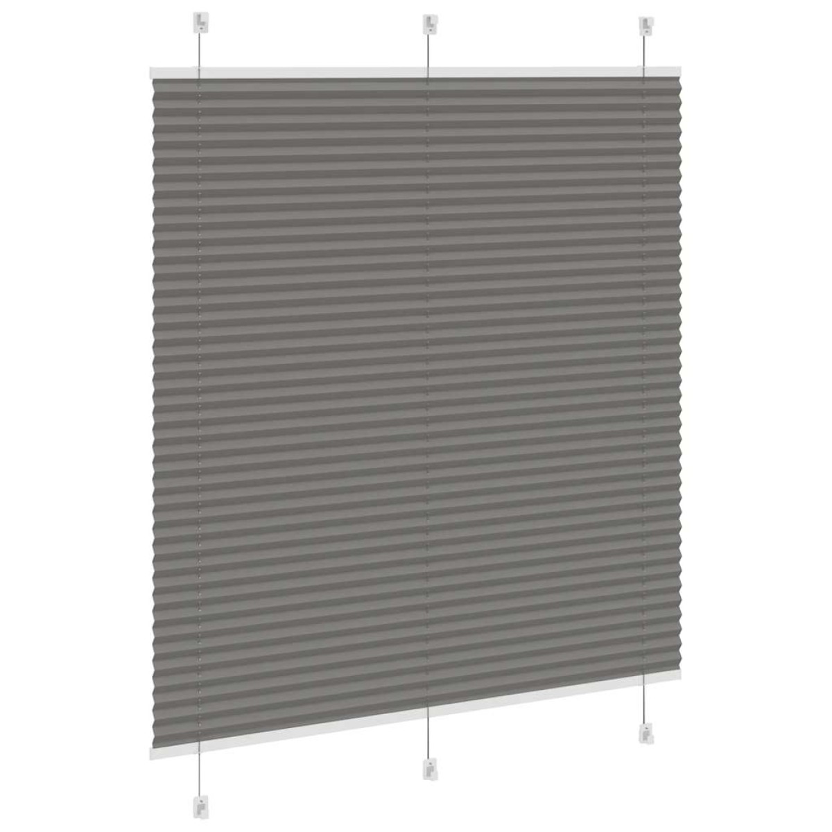 vidaXL Πλισέ περσίδα Ανθρακί 120x100 cm Πλάτος υφάσματος 119,4 cm