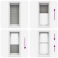 vidaXL Πλισέ περσίδα Ανθρακί 55x150 cm Πλάτος υφάσματος 54,4 cm