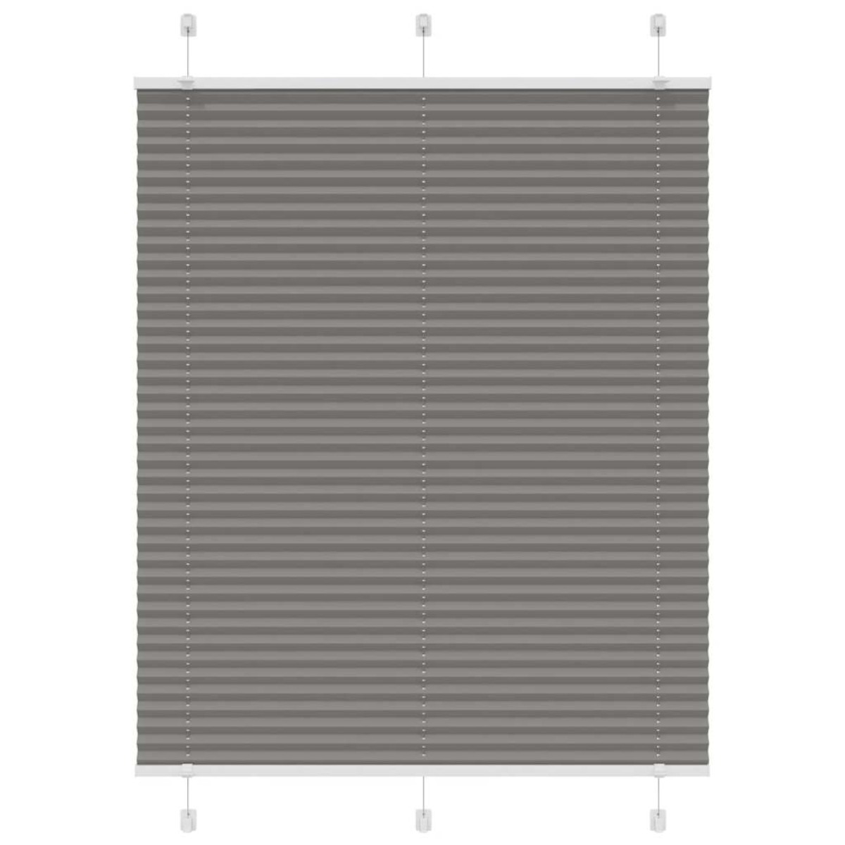 vidaXL Πλισέ περσίδα Ανθρακί 105x150 cm Πλάτος υφάσματος 104,4 cm