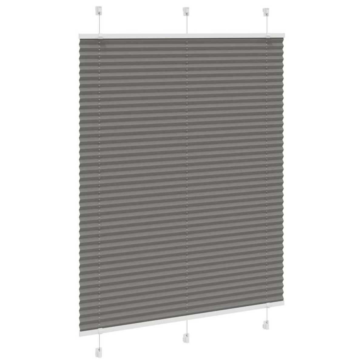 vidaXL Πλισέ περσίδα Ανθρακί 105x150 cm Πλάτος υφάσματος 104,4 cm