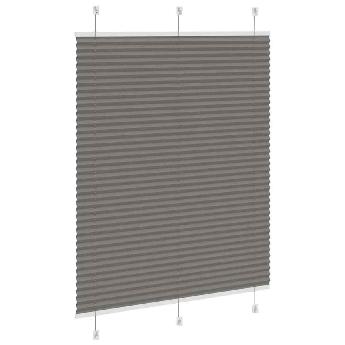vidaXL Πλισέ περσίδα Ανθρακί 105x150 cm Πλάτος υφάσματος 104,4 cm