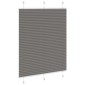 vidaXL Πλισέ περσίδα Ανθρακί 105x150 cm Πλάτος υφάσματος 104,4 cm