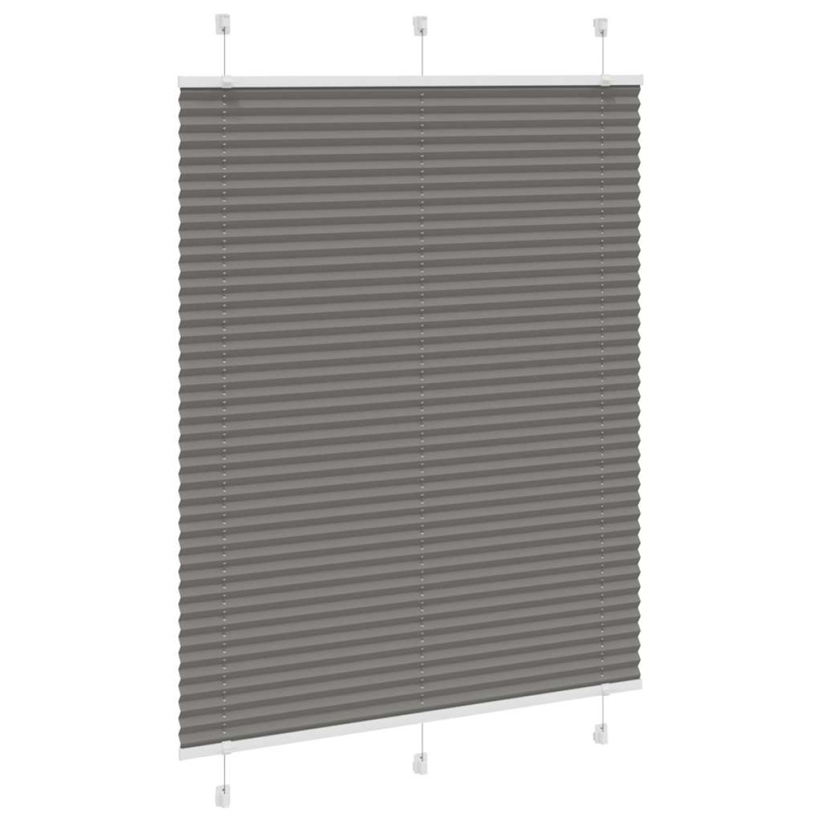 vidaXL Πλισέ περσίδα Ανθρακί 110x150 cm Πλάτος υφάσματος 109,4 cm
