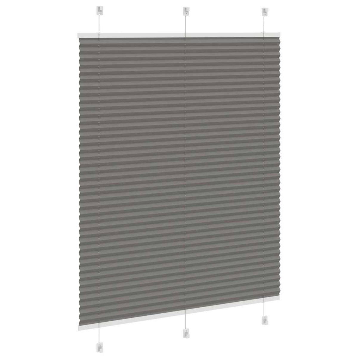 vidaXL Πλισέ περσίδα Ανθρακί 110x150 cm Πλάτος υφάσματος 109,4 cm