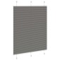 vidaXL Πλισέ περσίδα Ανθρακί 110x150 cm Πλάτος υφάσματος 109,4 cm