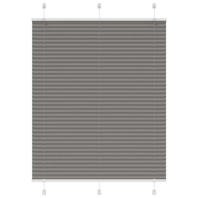 vidaXL Πλισέ περσίδα Ανθρακί 110x150 cm Πλάτος υφάσματος 109,4 cm