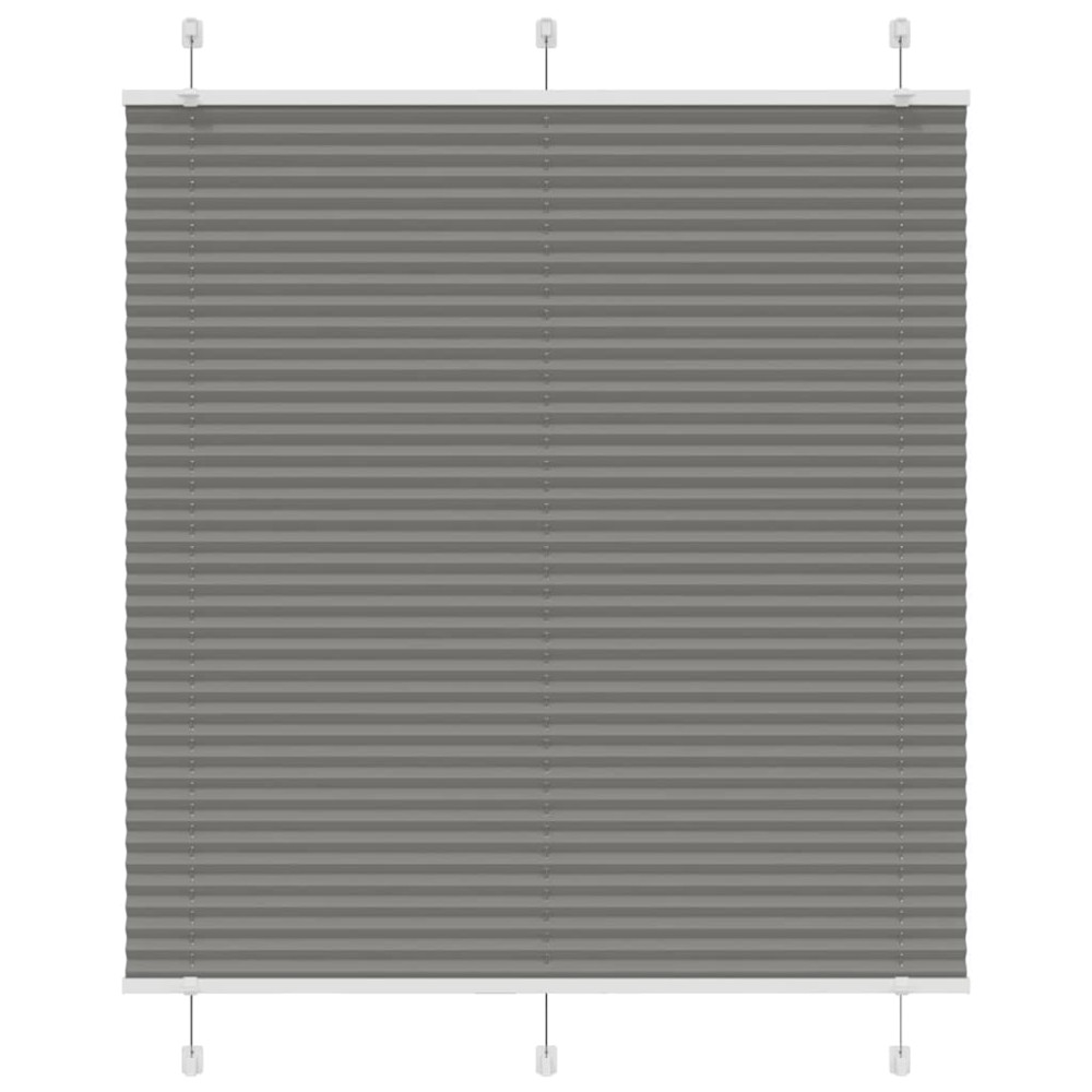 vidaXL Πλισέ περσίδα Ανθρακί 115x150 cm Πλάτος υφάσματος 114,4 cm