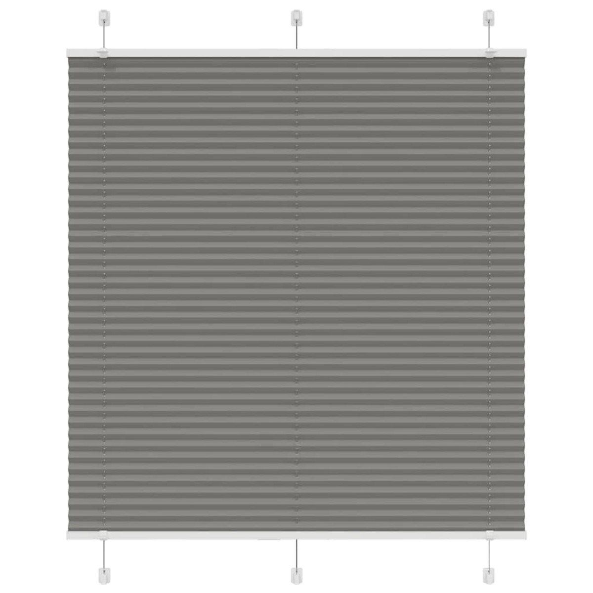 vidaXL Πλισέ περσίδα Ανθρακί 115x150 cm Πλάτος υφάσματος 114,4 cm