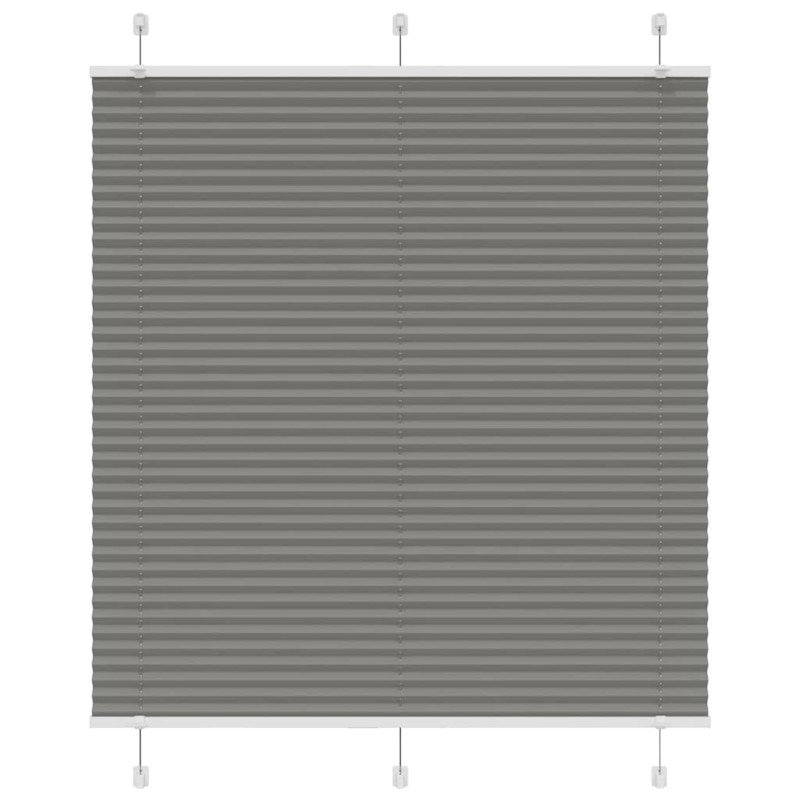 vidaXL Πλισέ περσίδα Ανθρακί 115x150 cm Πλάτος υφάσματος 114,4 cm