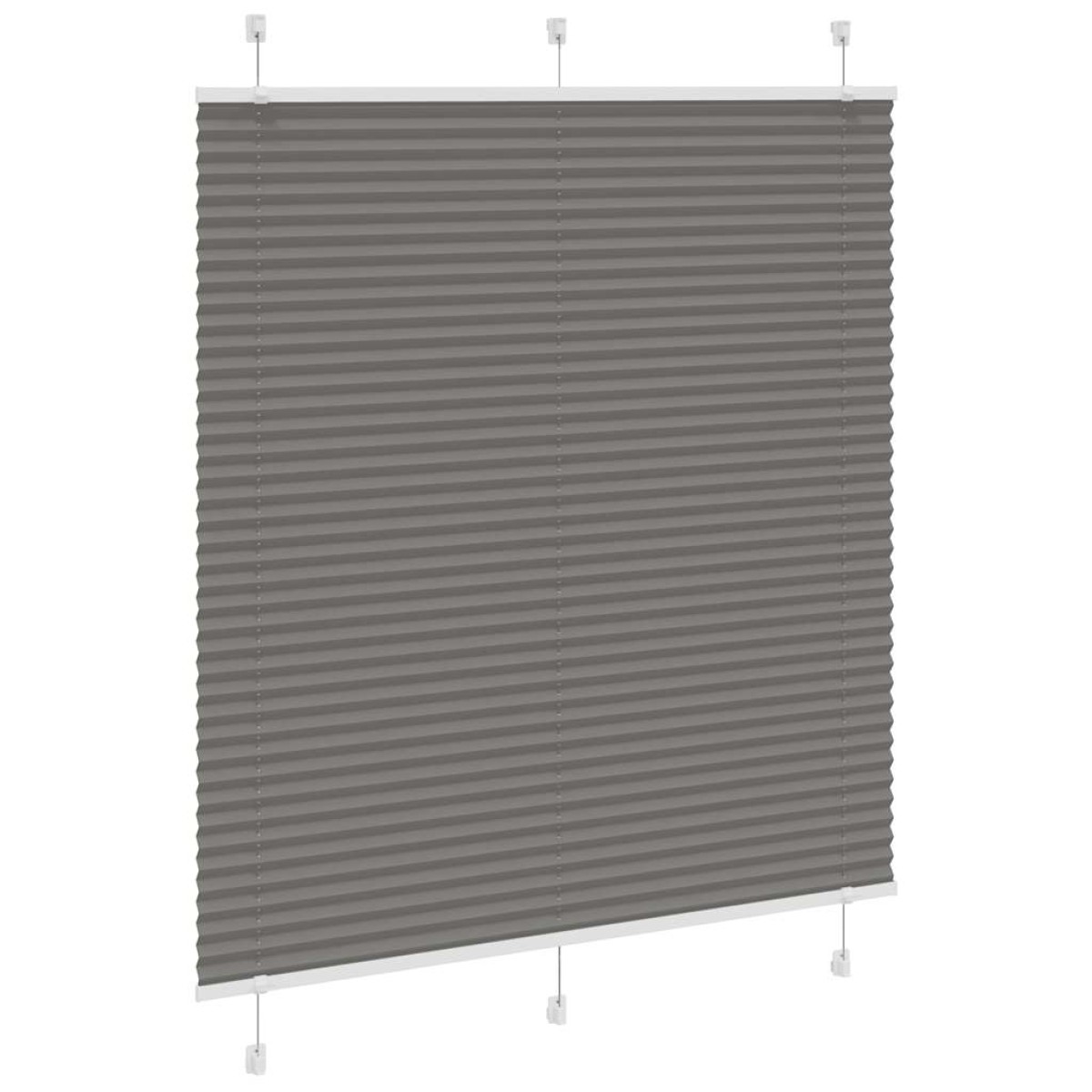 vidaXL Πλισέ περσίδα Ανθρακί 120x150 cm Πλάτος υφάσματος 119,4 cm
