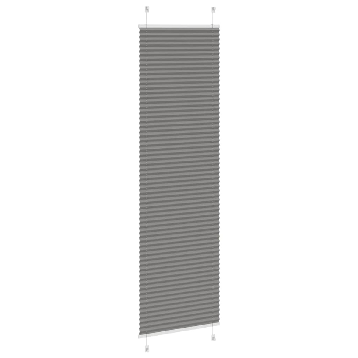 vidaXL Πλισέ περσίδα Ανθρακί 55x200 cm Πλάτος υφάσματος 54,4 cm