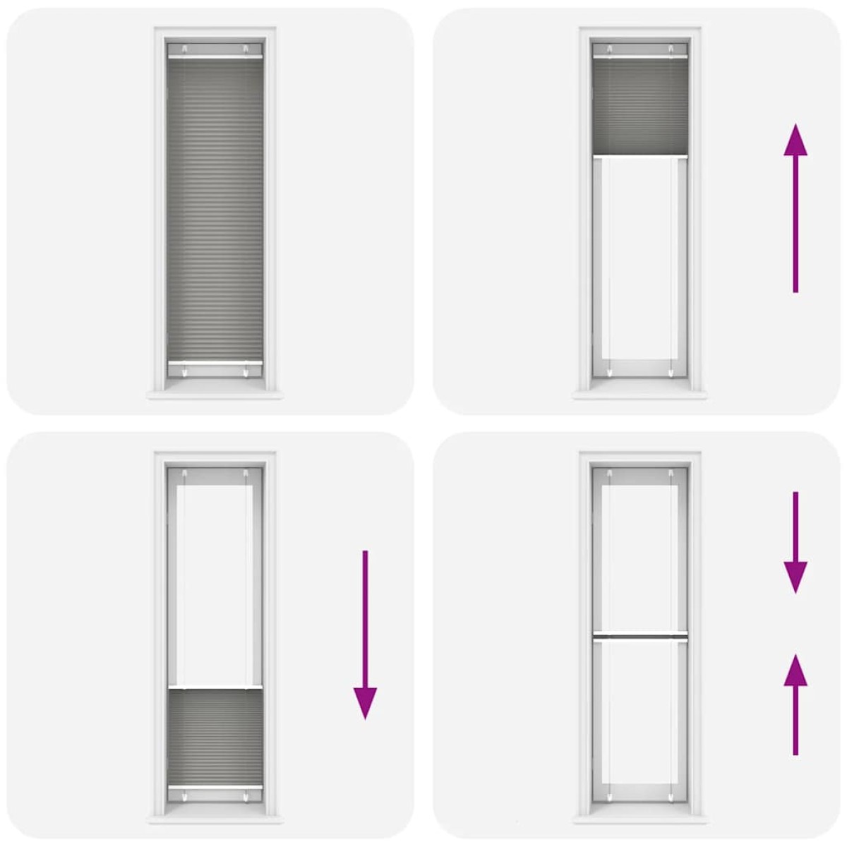 vidaXL Πλισέ περσίδα Ανθρακί 60x200 cm Πλάτος υφάσματος 59,4 cm