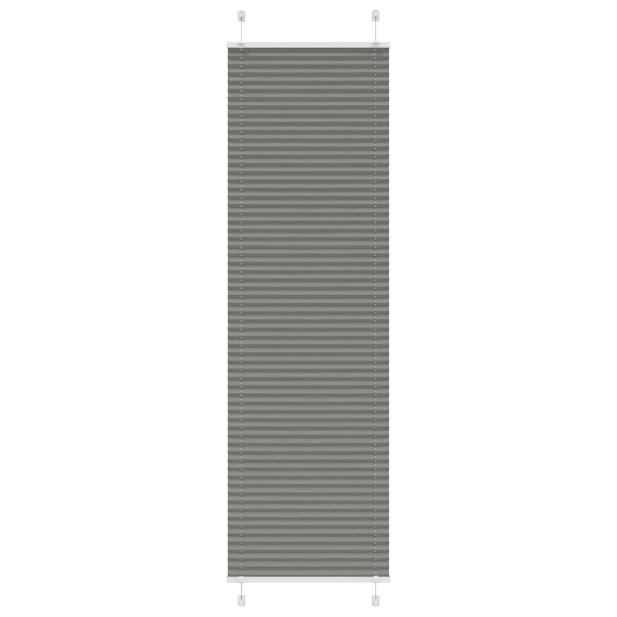 vidaXL Πλισέ περσίδα Ανθρακί 65x200 cm Πλάτος υφάσματος 64,4 cm