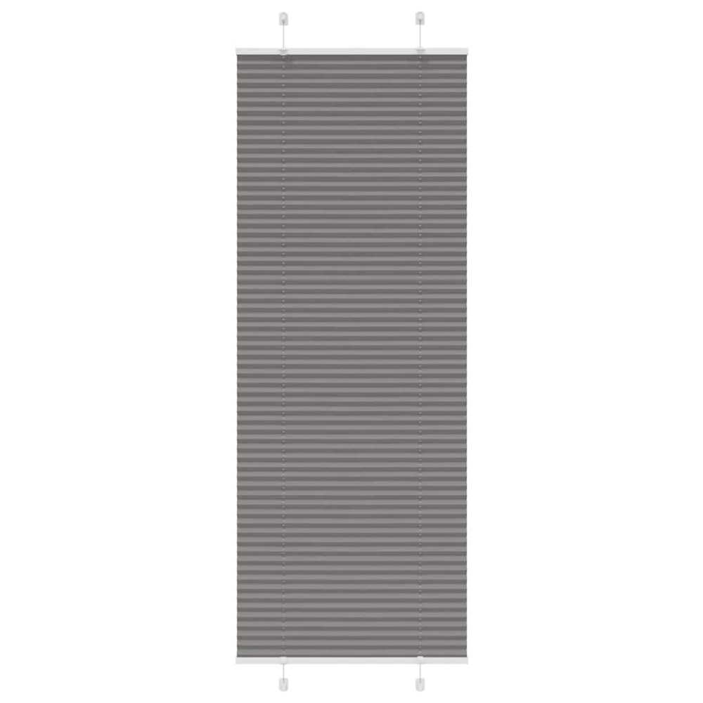vidaXL Πλισέ περσίδα Ανθρακί 75x200 cm Πλάτος υφάσματος 74,4 cm
