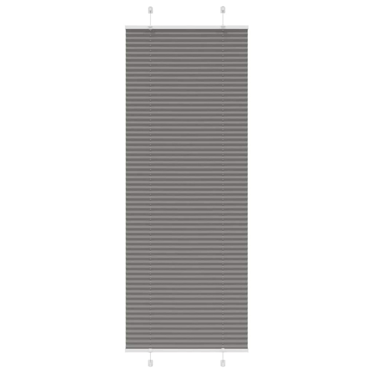vidaXL Πλισέ περσίδα Ανθρακί 75x200 cm Πλάτος υφάσματος 74,4 cm