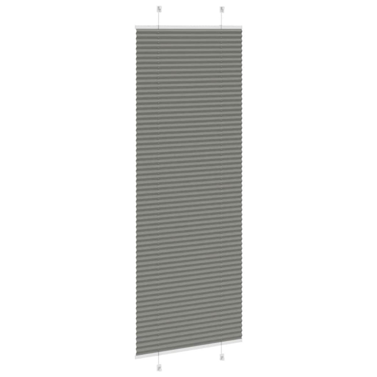 vidaXL Πλισέ περσίδα Ανθρακί 75x200 cm Πλάτος υφάσματος 74,4 cm
