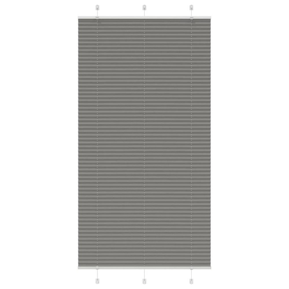 vidaXL Πλισέ περσίδα Ανθρακί 105x200 cm Πλάτος υφάσματος 104,4 cm