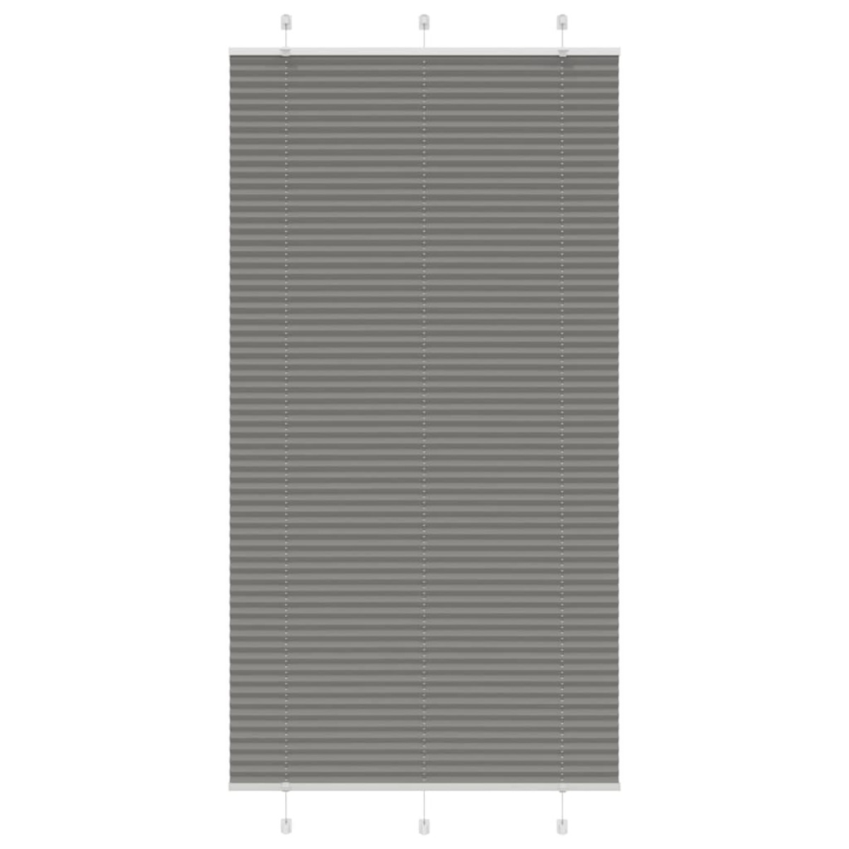 vidaXL Πλισέ περσίδα Ανθρακί 105x200 cm Πλάτος υφάσματος 104,4 cm