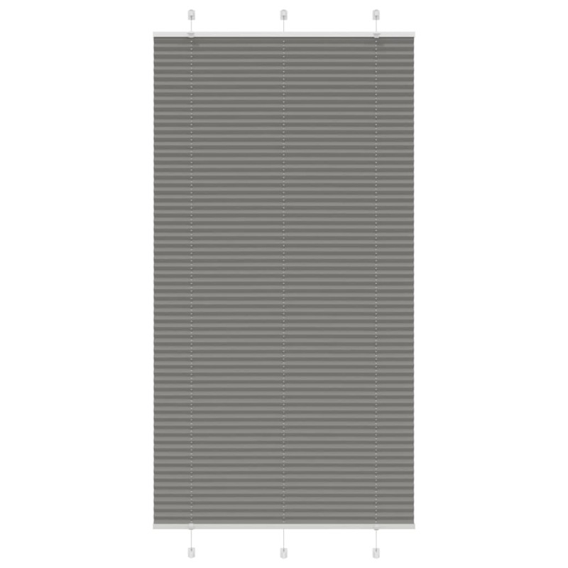 vidaXL Πλισέ περσίδα Ανθρακί 105x200 cm Πλάτος υφάσματος 104,4 cm
