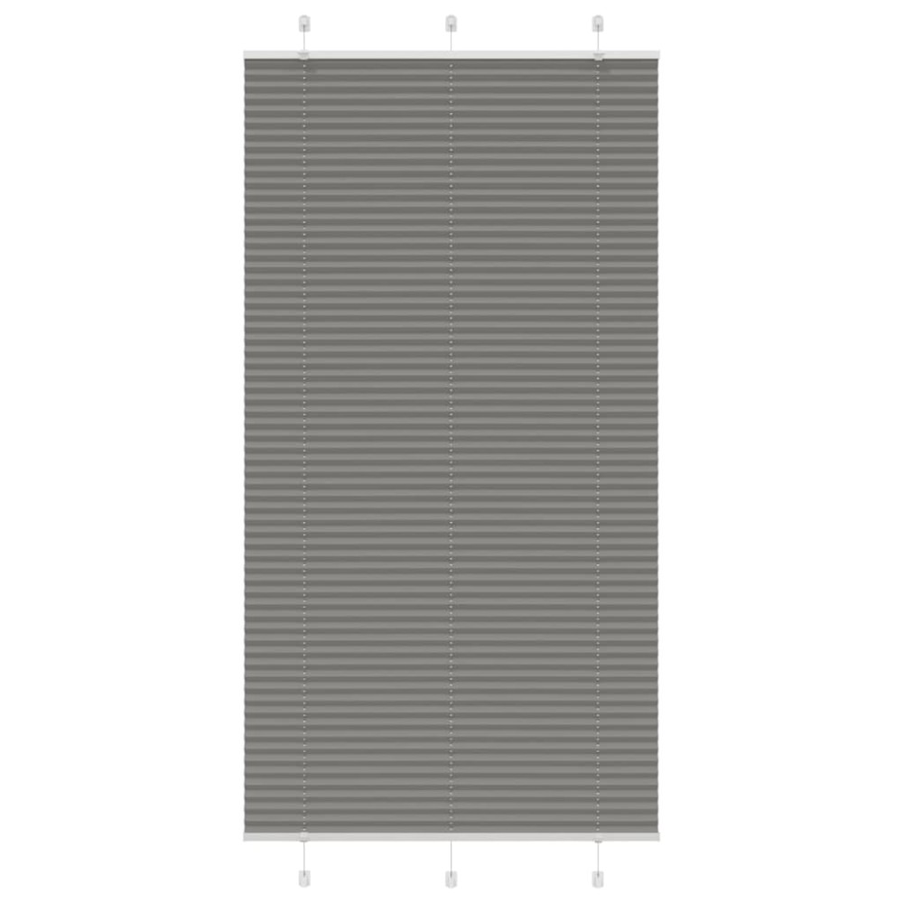 vidaXL Πλισέ περσίδα Ανθρακί 110x200 cm Πλάτος υφάσματος 109,4 cm