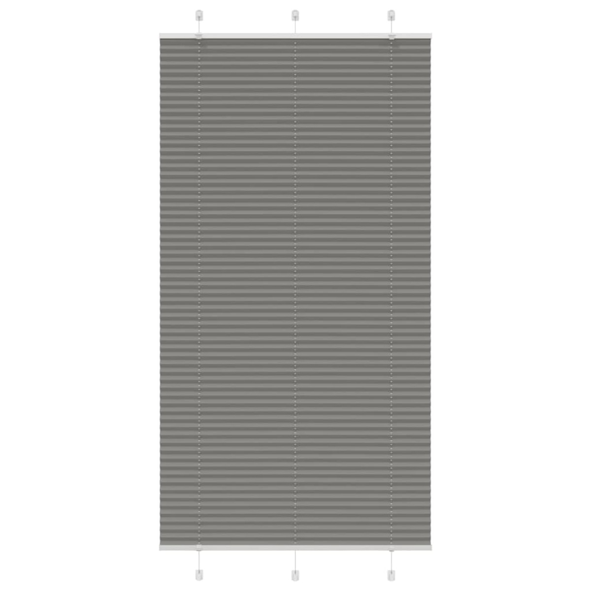 vidaXL Πλισέ περσίδα Ανθρακί 110x200 cm Πλάτος υφάσματος 109,4 cm