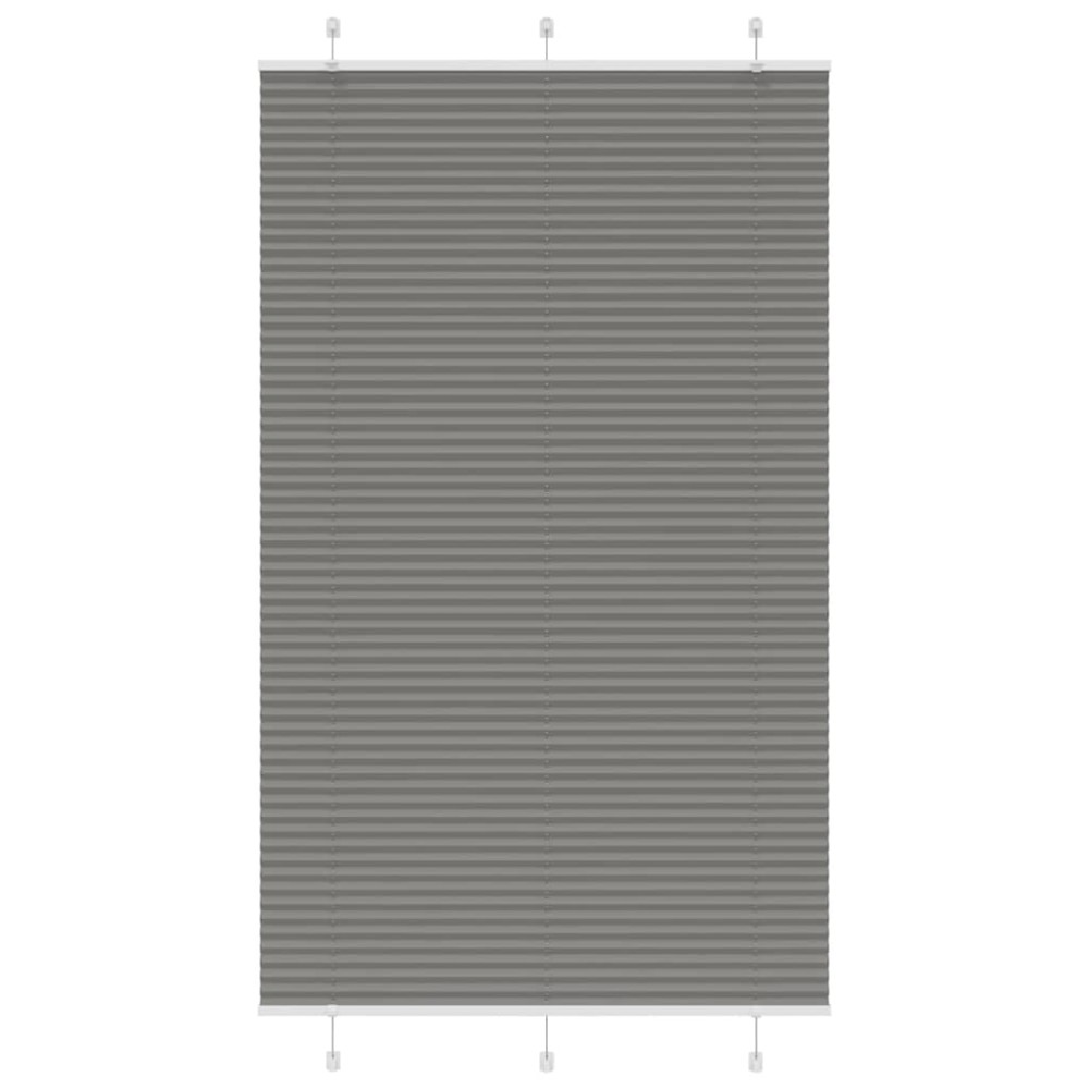 vidaXL Πλισέ περσίδα Ανθρακί 115x200 cm Πλάτος υφάσματος 114,4 cm