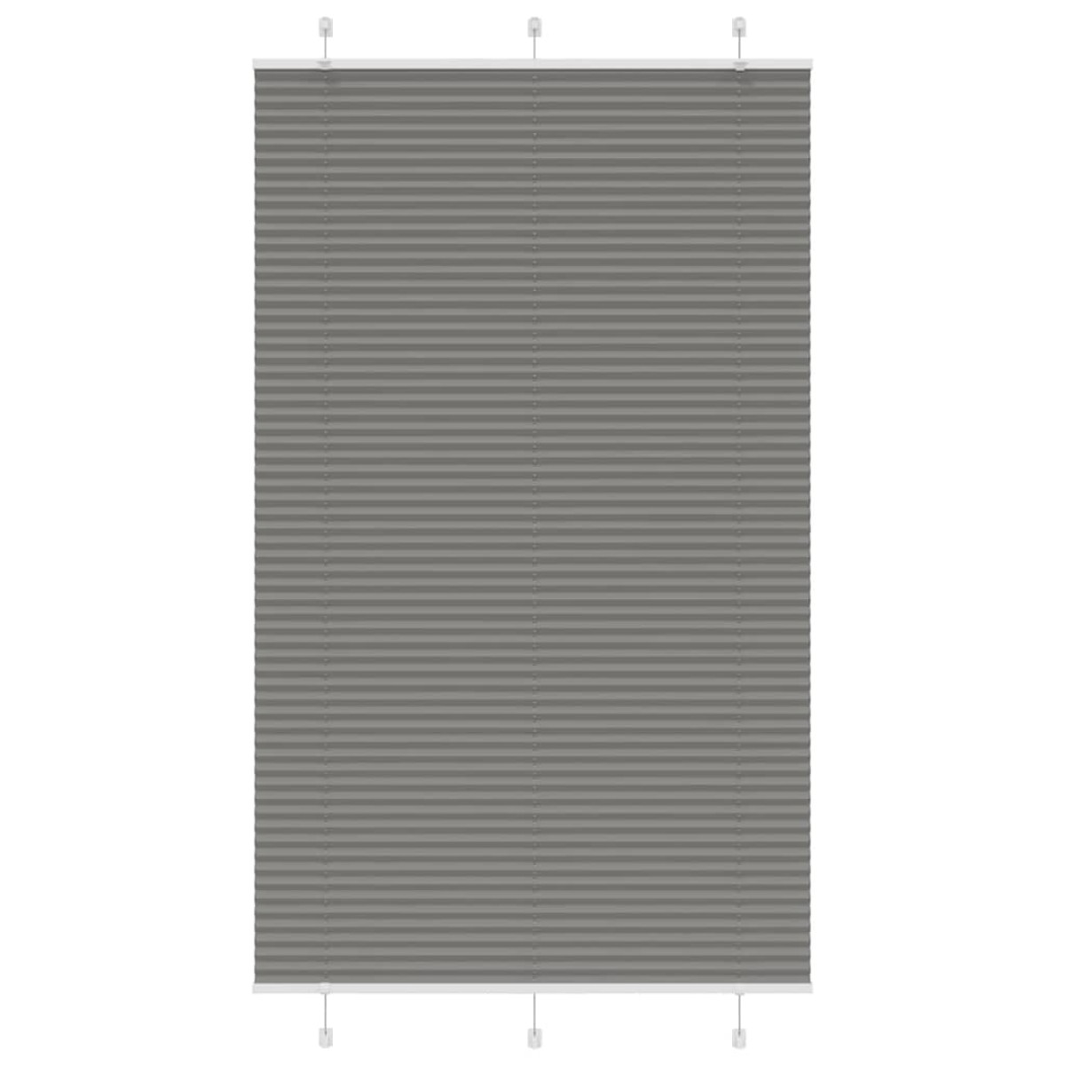 vidaXL Πλισέ περσίδα Ανθρακί 115x200 cm Πλάτος υφάσματος 114,4 cm