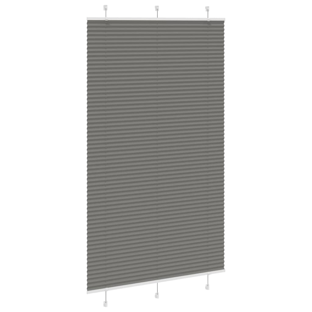 vidaXL Πλισέ περσίδα Ανθρακί 115x200 cm Πλάτος υφάσματος 114,4 cm