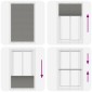 vidaXL Πλισέ περσίδα Ανθρακί 115x200 cm Πλάτος υφάσματος 114,4 cm
