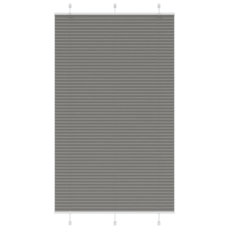 vidaXL Πλισέ περσίδα Ανθρακί 115x200 cm Πλάτος υφάσματος 114,4 cm