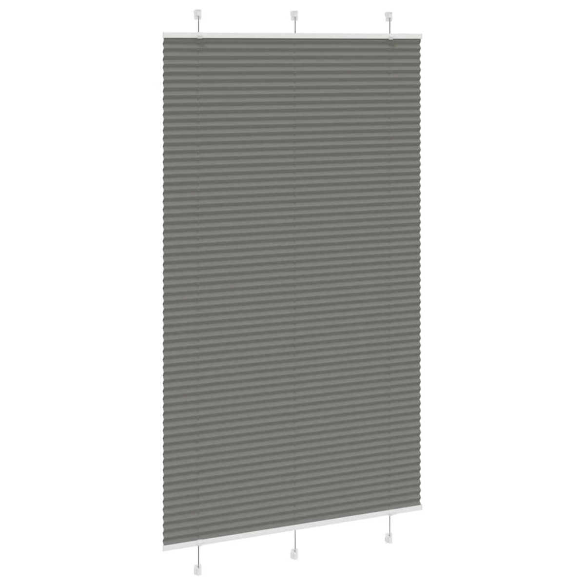 vidaXL Πλισέ περσίδα Ανθρακί 120x200 cm Πλάτος υφάσματος 119,4 cm