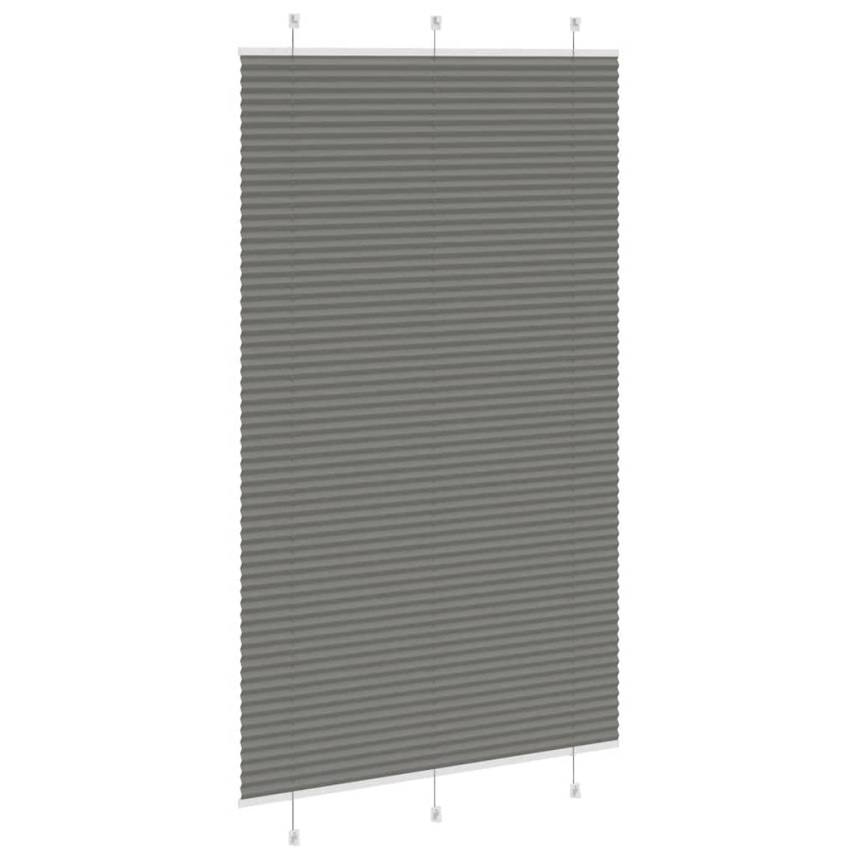 vidaXL Πλισέ περσίδα Ανθρακί 120x200 cm Πλάτος υφάσματος 119,4 cm