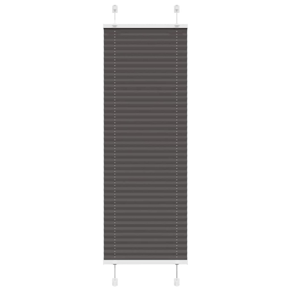 vidaXL Πλισέ περσίδα Μαύρο 45x100 cm Πλάτος υφάσματος 44,4 cm