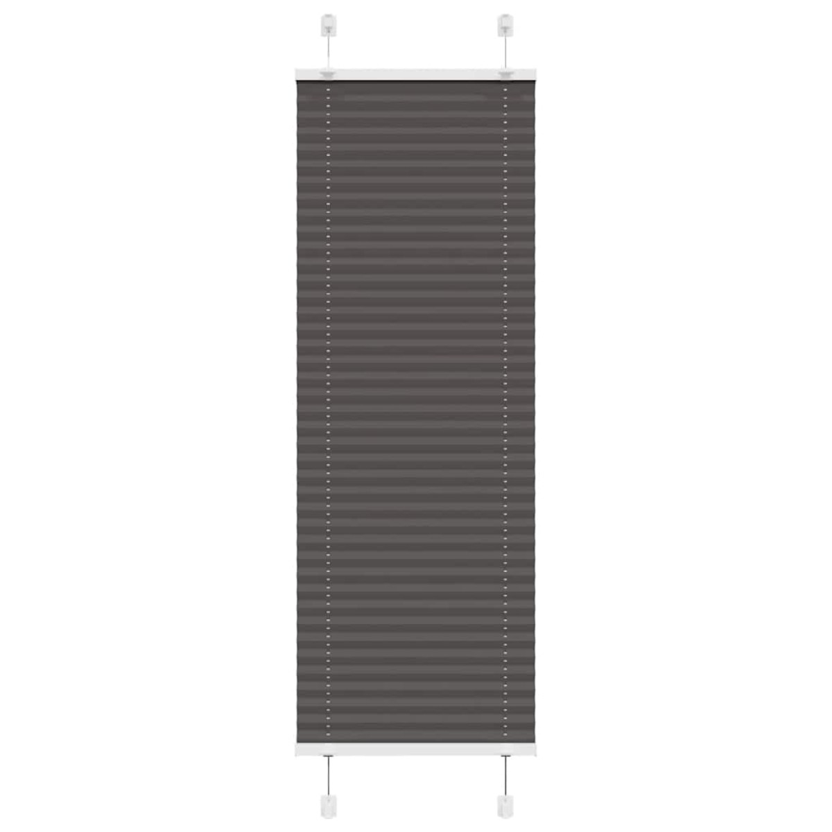 vidaXL Πλισέ περσίδα Μαύρο 45x100 cm Πλάτος υφάσματος 44,4 cm