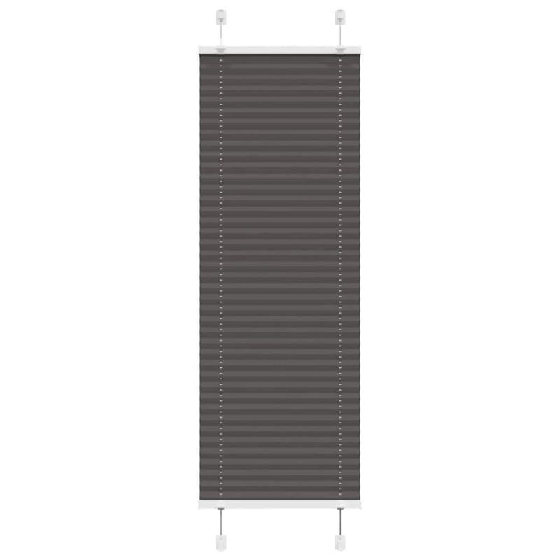 vidaXL Πλισέ περσίδα Μαύρο 45x100 cm Πλάτος υφάσματος 44,4 cm