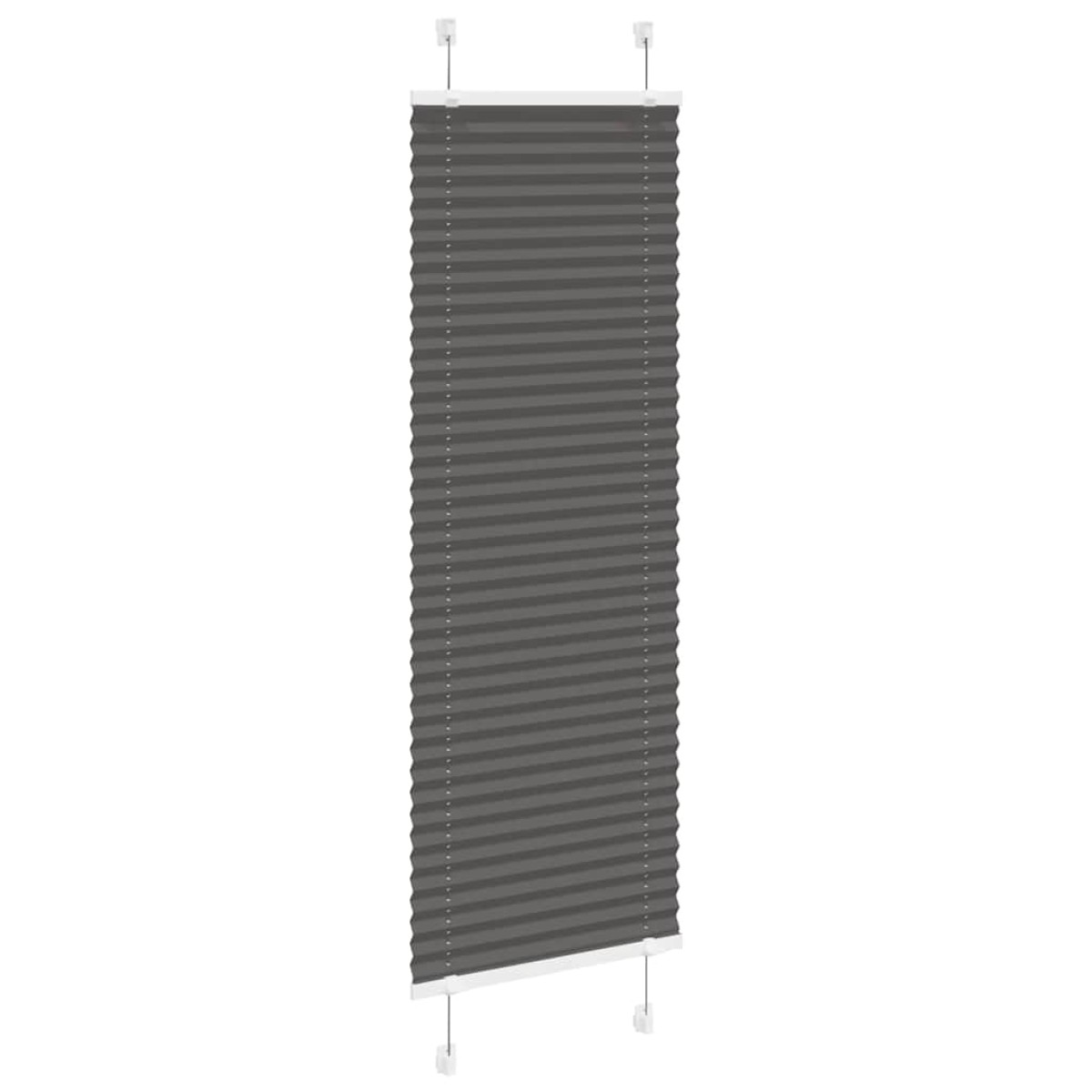 vidaXL Πλισέ περσίδα Μαύρο 50x100 cm Πλάτος υφάσματος 49,4 cm