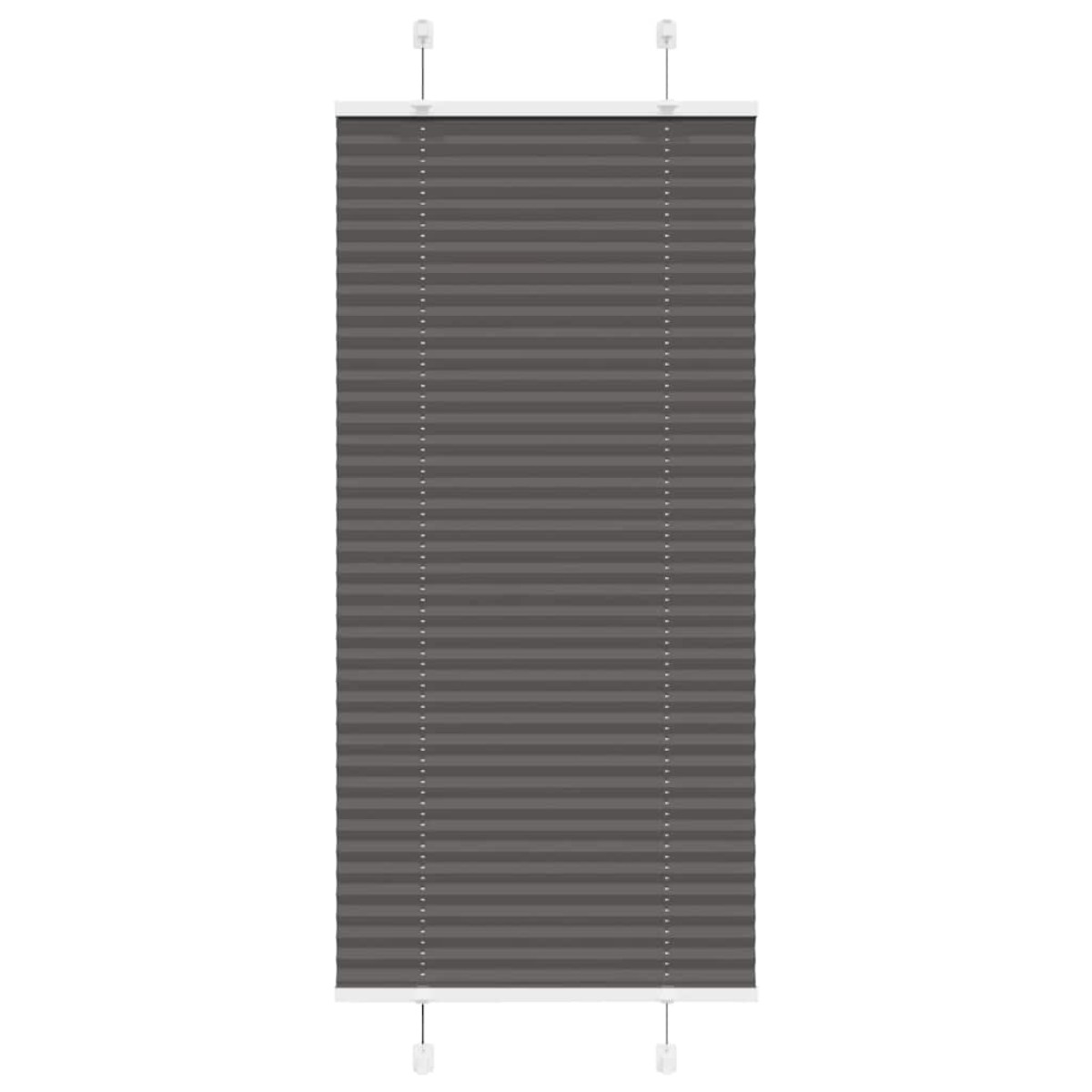vidaXL Πλισέ περσίδα Μαύρο 55x100 cm Πλάτος υφάσματος 54,4 cm