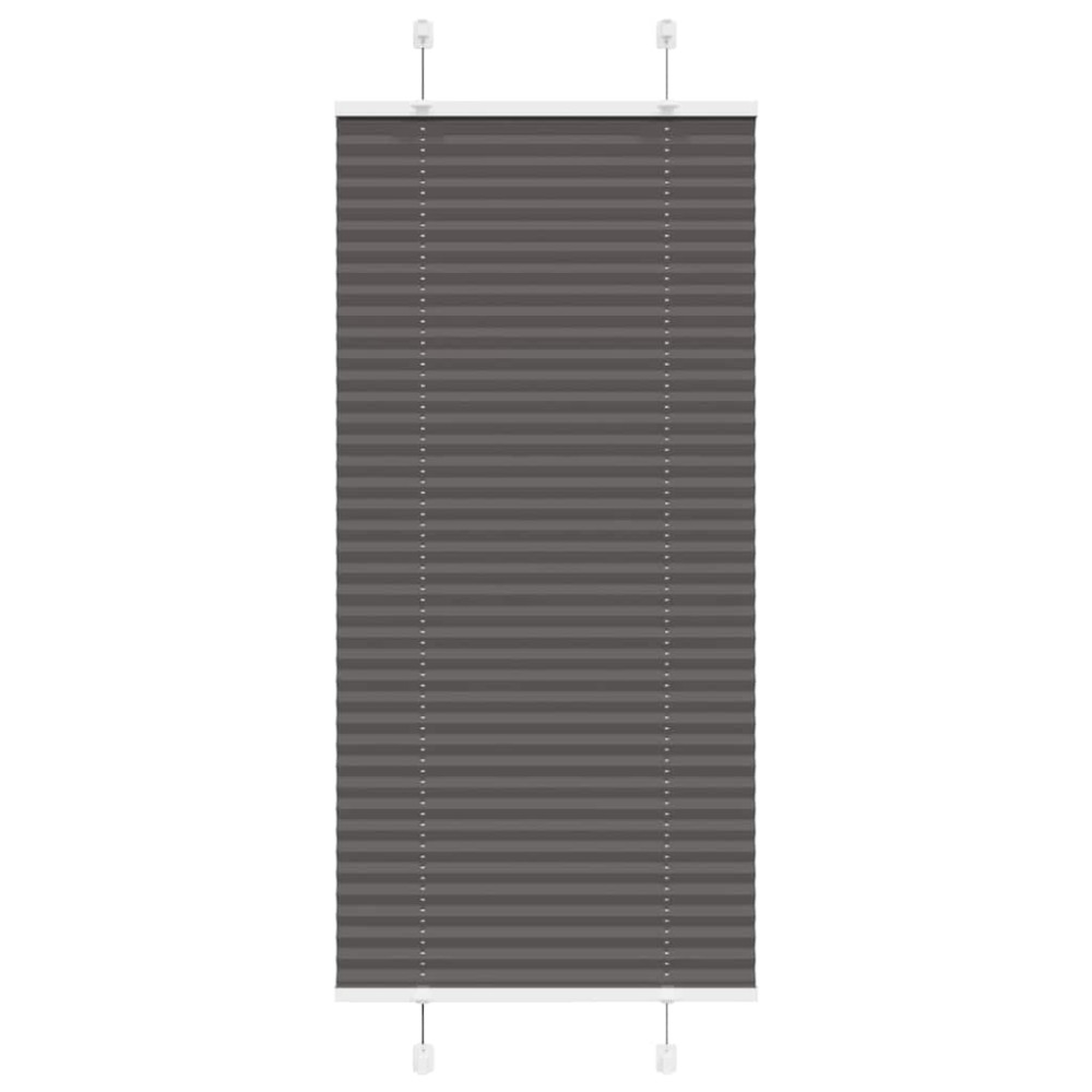 vidaXL Πλισέ περσίδα Μαύρο 60x100 cm Πλάτος υφάσματος 59,4 cm