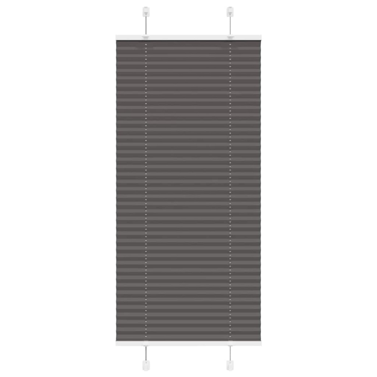 vidaXL Πλισέ περσίδα Μαύρο 65x100 cm Πλάτος υφάσματος 64,4 cm