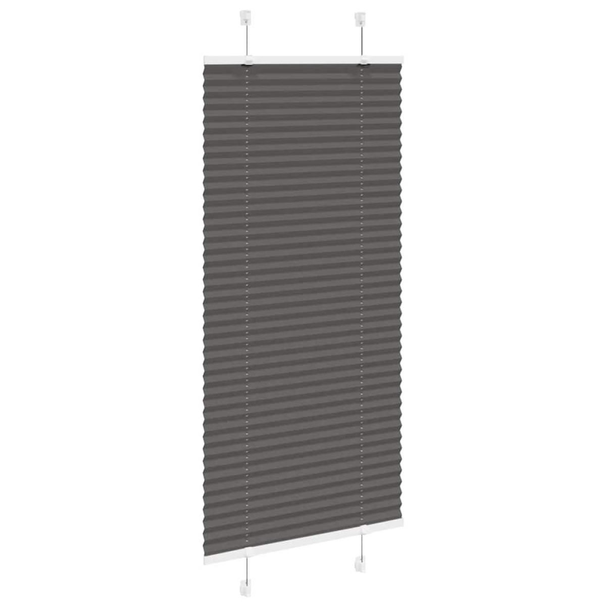 vidaXL Πλισέ περσίδα Μαύρο 65x100 cm Πλάτος υφάσματος 64,4 cm