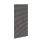 vidaXL Πλισέ περσίδα Μαύρο 65x100 cm Πλάτος υφάσματος 64,4 cm